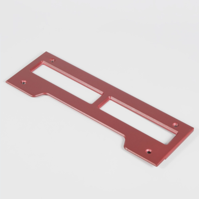 Red Anodized Aluminum Customized Profile Accesories CNC Milling Extrusion