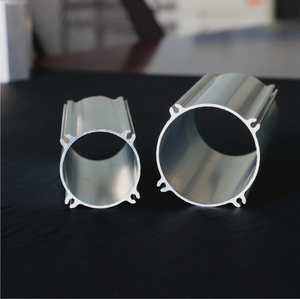 Silver Cylinder Type Aluminum Metal Extruded Profile 