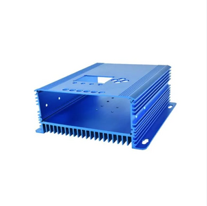 Blue Anodized Electric Motor Housing Heat Sink Customized Aluminum Profile