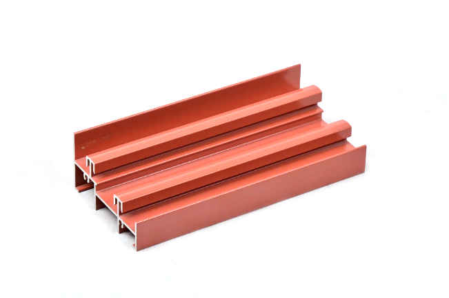 Fluorocarbon Painted Customized Red Extrusion Window Frame Aluminum Profile