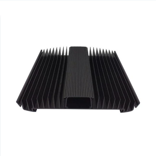 Anodized Aluminum Extrusion Profile Customize Motor Housing With Cooling Fins
